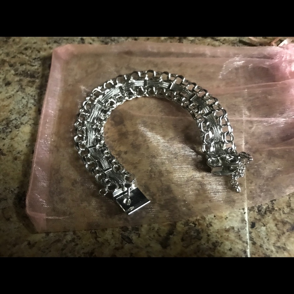 Sterling Silver Double Charm Bracelet
